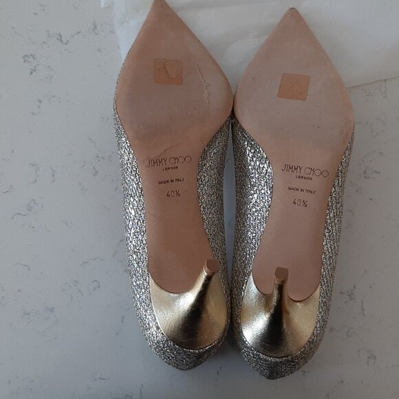 Jimmy Choo Champagne Aurora Heels - Picture 8 of 10